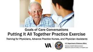 Effective Training for Care Conversations: Practice Exercise Details