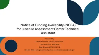 Funding Availability for Juvenile Assessment Center Technical Assistance in New Orleans
