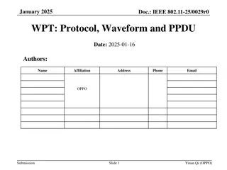 IEEE 802.11-25 WPT Protocol in January 2025