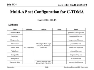 Configuring Multi-AP Set for C-TDMA in IEEE 802.11-24