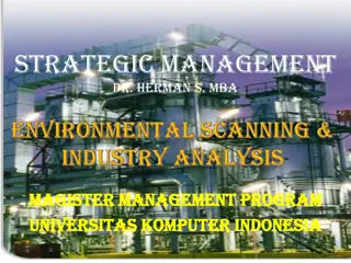Environmental Scanning and Industry Analysis for Strategic Management