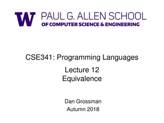 Understanding Equivalence in Programming Languages