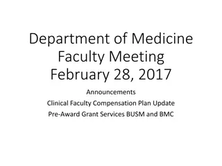 Medicine Faculty Meeting Announcements and Seminars Schedule
