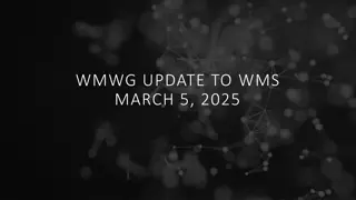 March 5, 2025 WMWG Meeting Update and Agenda Items