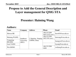 IEEE 802.11-15/1256r4 Proposal for QMG STA General Description and Layer Management