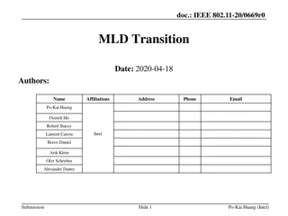IEEE 802.11-20/0669r0 MLD Transition in ESS