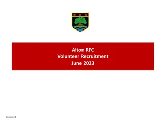 Alton RFC Volunteer Recruitment June 2023 Version 2.1 Details