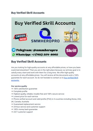 Buy Verified Skrill Accounts