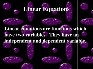 Understanding Linear Equations and Independent Variables