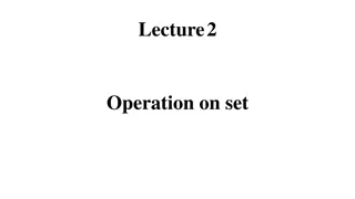 Set Operations and Properties with Language Examples
