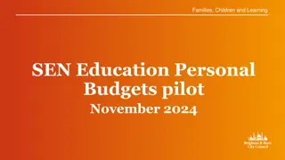 Learning SEN Education Personal Budgets Pilot Findings