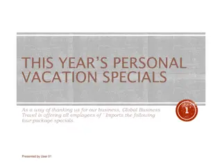 Personal Vacation Specials in Morocco, South Africa, Thailand, and India
