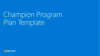 Effective Champion Program Development for Organizational Success