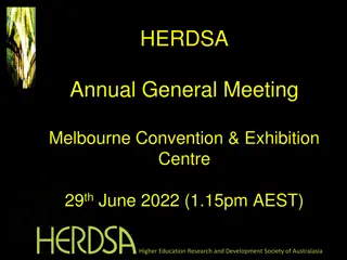HERDSA Annual General Meeting and Conference Updates 2022