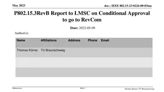 IEEE 802.15-23-0226-00-03ma May 2023 Report to LMSC