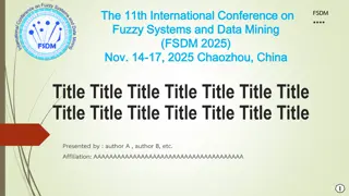 International Conference on Fuzzy Systems and Data Mining 2025 in Chaozhou, China