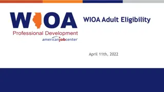 WIOA Adult Eligibility Guidelines and Priorities - April 2022