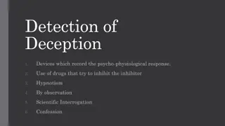 Deception Detection Techniques and Behavioral Clusters