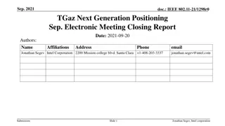 IEEE 802.11-21 Next Generation Positioning Meeting Summary