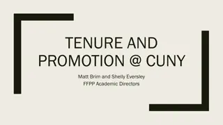 Understanding the Tenure and Promotion Process at CUNY