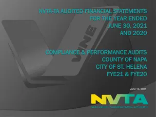 NVTA Audited Financial Statements and Compliance Performance Audits Summary