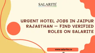 Urgent Hotel Jobs in Jaipur Rajasthan – Find Verified Roles on Salarite