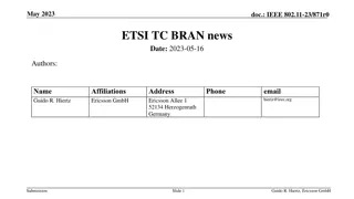 IEEE 802.11-23/871r0 ETSI TC BRAN News Updates May 2023