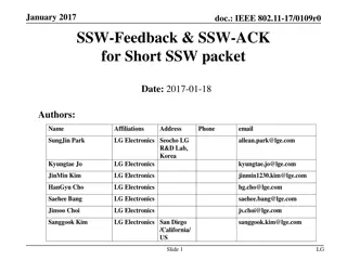 Proposed Modification for IEEE 802.11-17 Short SSW Packet Signaling