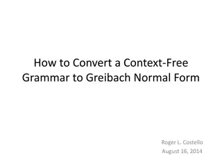 Convert Context-Free Grammar to Greibach Normal Form