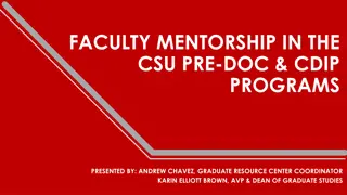 CSU Pre-Doctoral and CDIP Mentorship Programs Overview