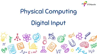 Physical Computing Digital Input Activities