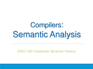 Semantic Analysis in Compilers: Understanding Key Concepts