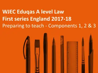 WJEC Eduqas A Level Law 2017-18: Components and Assessment Overview