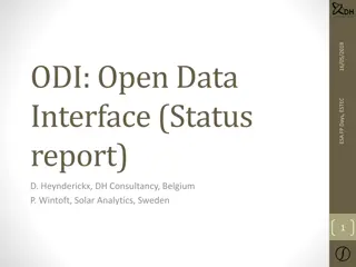 16/05/2018 ODI Status Report and Project Overview