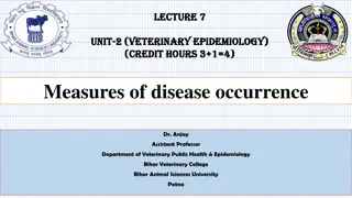 Understanding Measures of Disease Occurrence in Veterinary Epidemiology