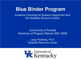 Academic Coaching Program for Students with Disabilities - Program Review 2021-2022