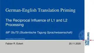 Bilingual Lexical Processing Research: Cross-Language Priming Experiments