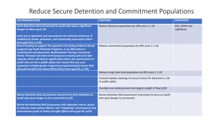 Recommendations to Reduce Secure Detention and Commitment Populations