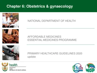Obstetrics and Gynaecology Guidelines 2020 Update: Essential Medicines and Healthcare