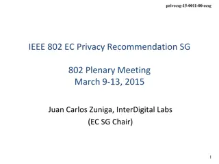 IEEE 802 EC Privacy Recommendation SG Plenary Meeting March 2015