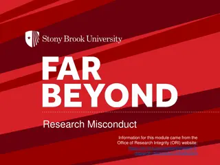 Understanding Research Misconduct and Reporting Requirements