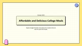 Delicious and Affordable College Meal Ideas for Students