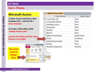 Mobile Phone Sales Database Setup and Management