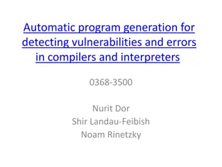 Automatic Program Generation for Detecting Vulnerabilities in Compilers