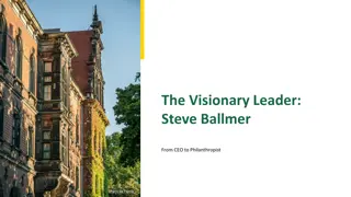 Steve Ballmer: A Visionary Journey from CEO to Philanthropist
