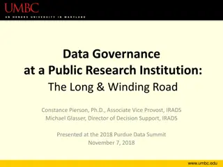 Data Governance at a Public Research Institution Journey