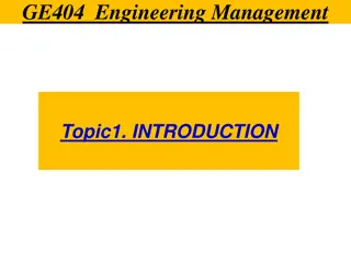 Engineering Management: Project Management Fundamentals and Techniques