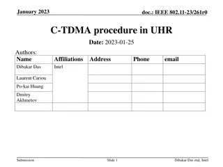 C-TDMA and TXS Procedure in UHR: IEEE 802.11-23/261r0 Details