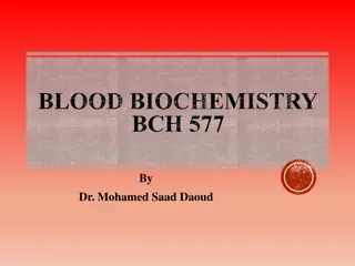 Blood Transfusion and Components for Medical Purposes