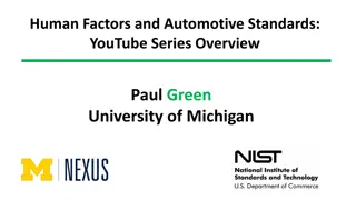 Advanced Human Factors and Automotive Standards Overview